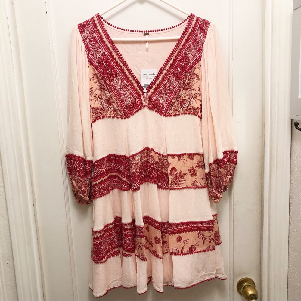 Free People My Love Mini Dress Tea Combo Size Extra Small
